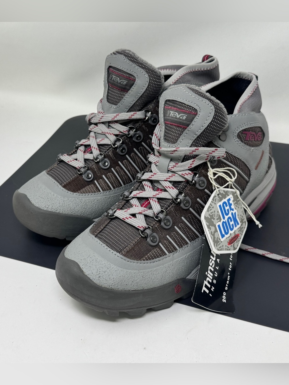 Teva Forge Pro Mid Grey Pink Hiking Waterproof Thinsulate Boots 4311 Women 8.5